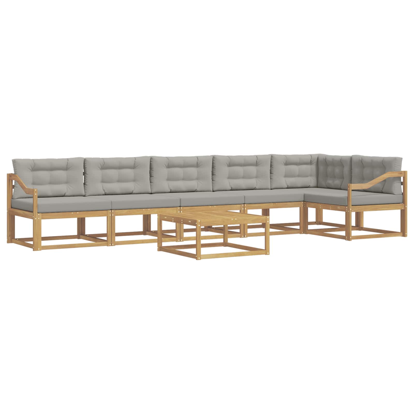 Zestaw sof na zewnątrz 7 pcs Biały i jasnoszary 79 x 79 x 37 cm