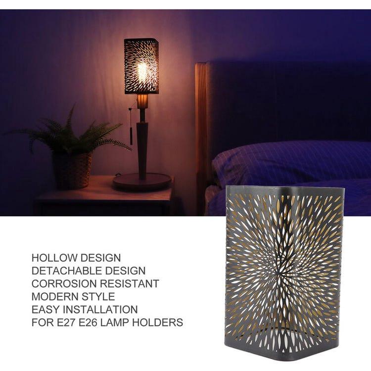Metalowy Klosz Lampy, Nowoczesny Dekoracyjny ażurowy Metalowy Klosz do Sypialni E27 E26