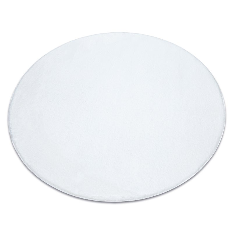 Dywan POSH koło Shaggy kość słoniowa gruby, pluszowy, antypoślizgowy, do prania koło 60 cm