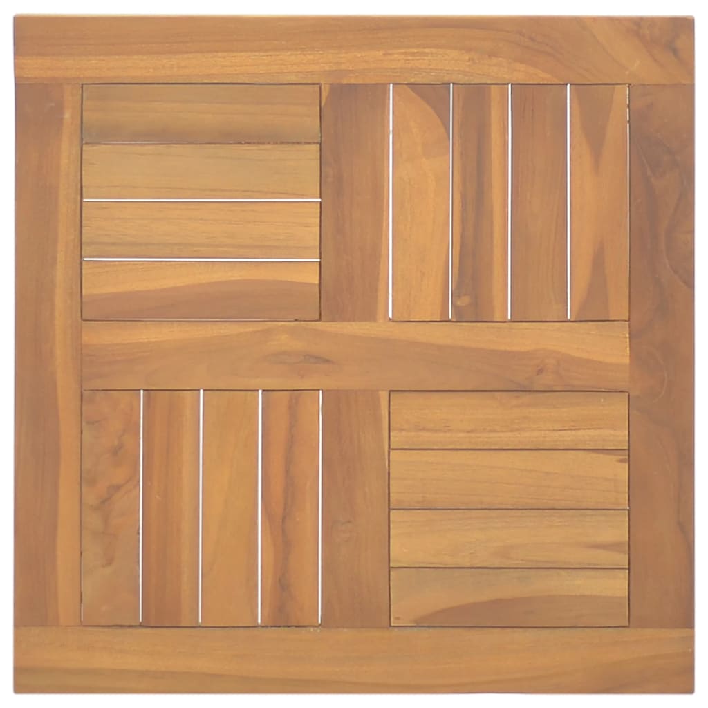 vidaXL Kwadratowy blat do stolika, 50x50x2,5 cm, lite drewno tekowe
