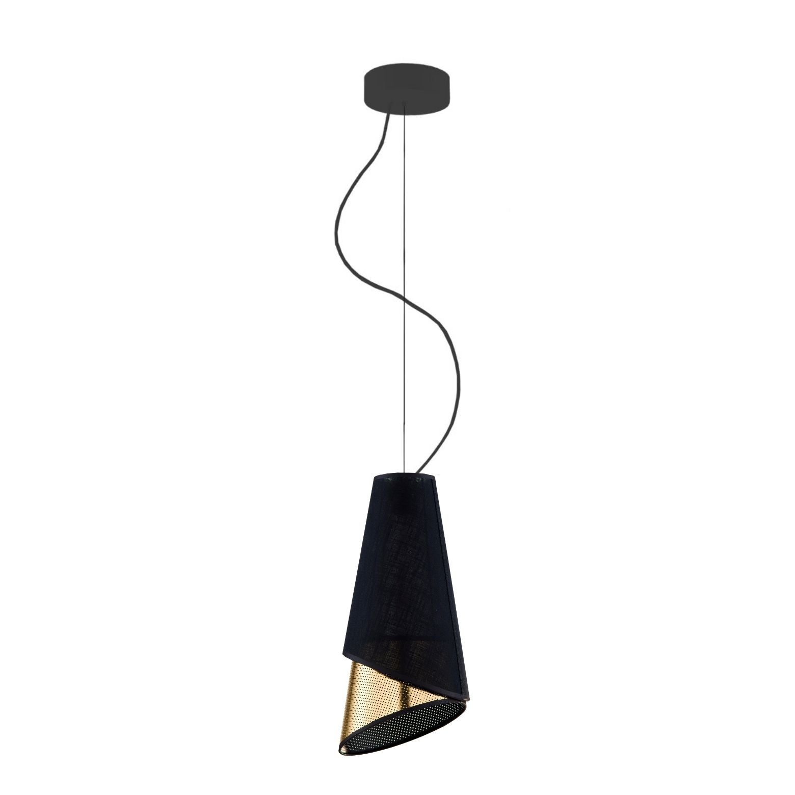 Lampa sufitowa żyrandol lampa wisząca z abażurem stożek DUO