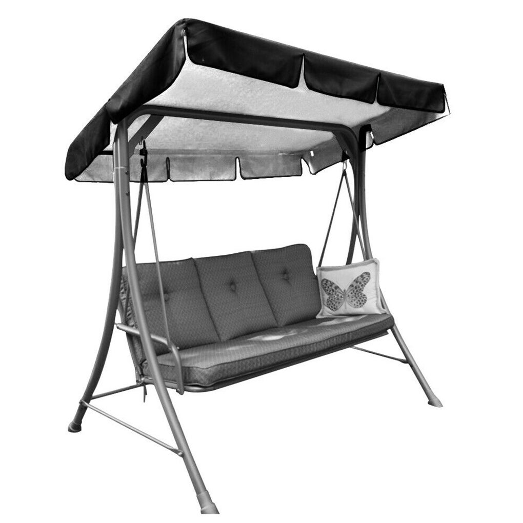 210D Top Rain Cover Patio Swing Chair Dust cover Wodoodporny pokrowiec na huśtawkę, 195 * 125 * 15 cm, czarny