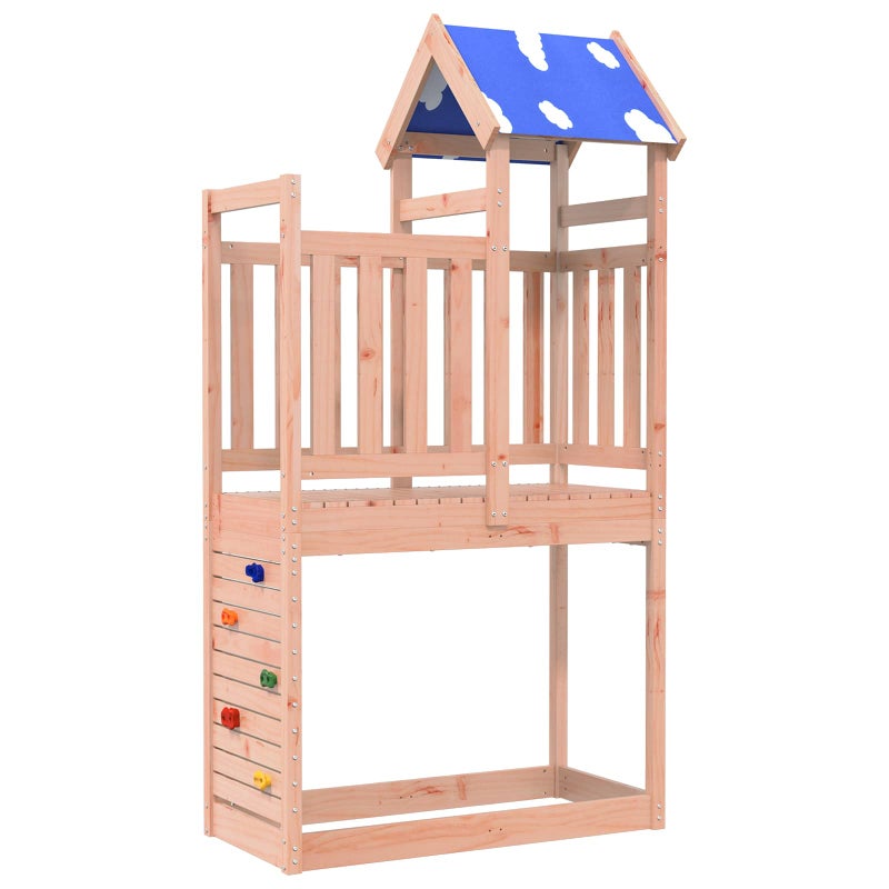 Wieża zabaw Brązowy 110.5 x 52.5 x 215 cm Drewno Douglas lite vidaXL