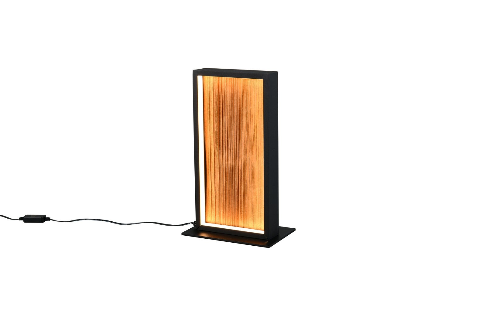 Lampa stołowa LED KALEA jasne drewno-czarna 11W ciepła 1150lm drewno wym:30,5x18x12cm IP20 Trio