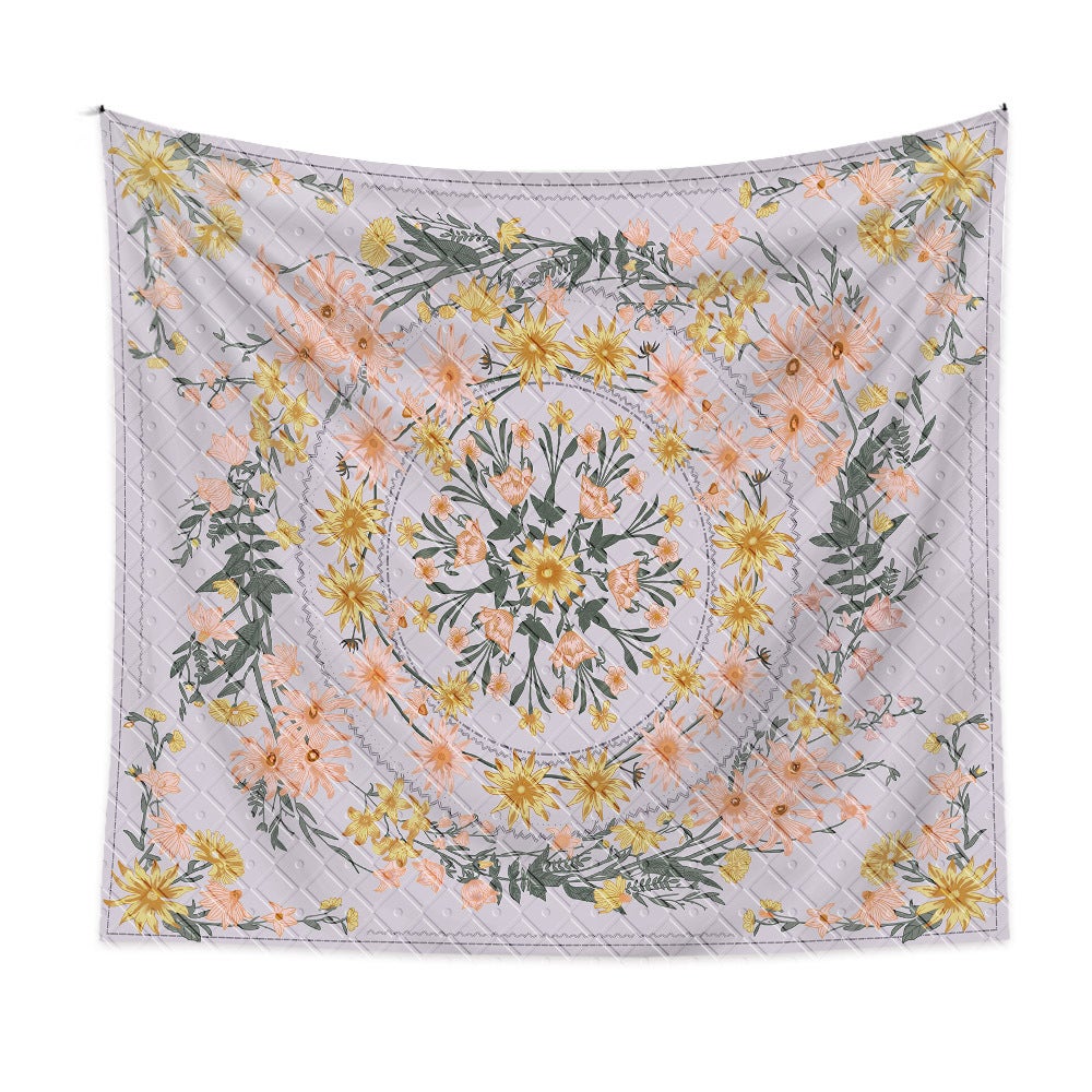150*200 cm Gobelin w stylu boho – zgnieciony fioletowy kwiat, gobelin dekoracyjny, gobelin w stylu mandali, tło sceniczne