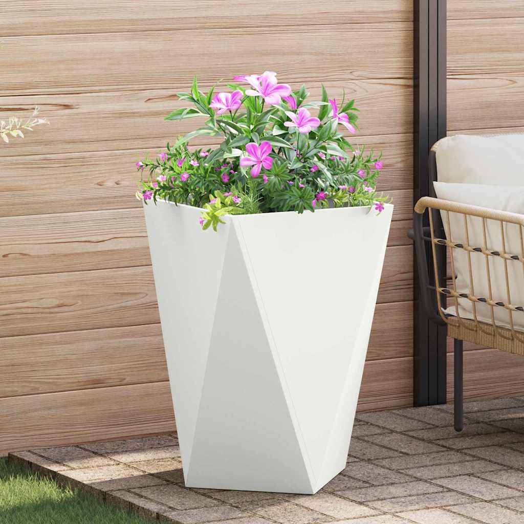 Donica Biały 50 x 50 x 75 cm Stal vidaXL
