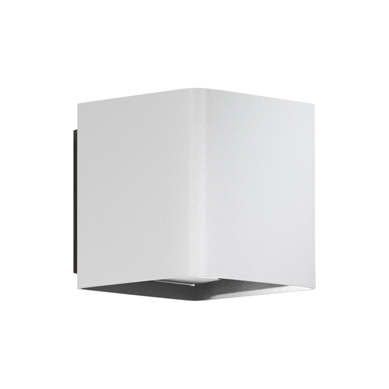 GHEE EVO – zewnętrzna lampa ścienna LED 10 W IP65, regulowana w zakresie 30–130°, 3000 K, biała, lampa projektowa – Rossini Group
