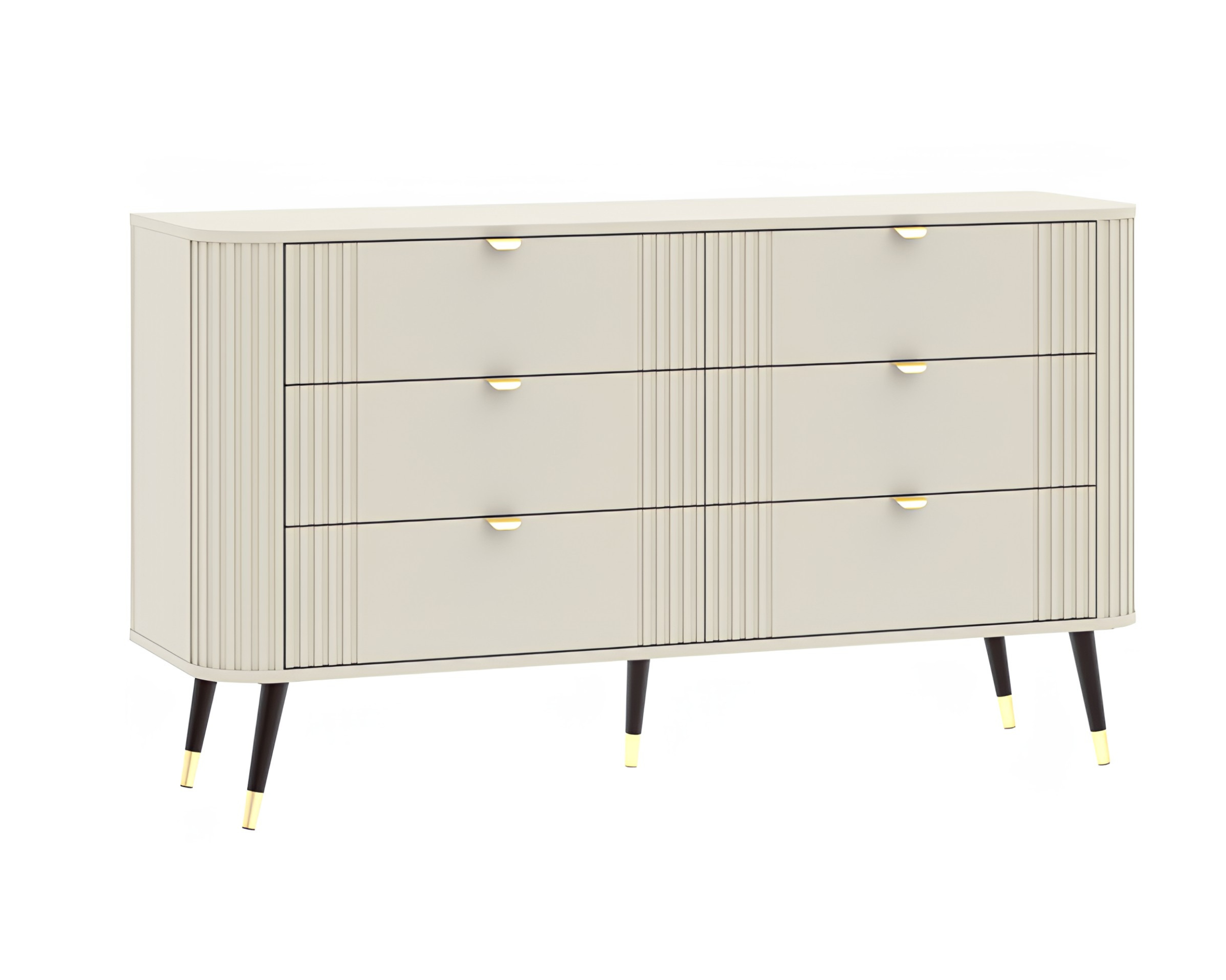 Komoda 6 szuflad, Kaszmir, 138,2 x 40 x 79,7 cm
