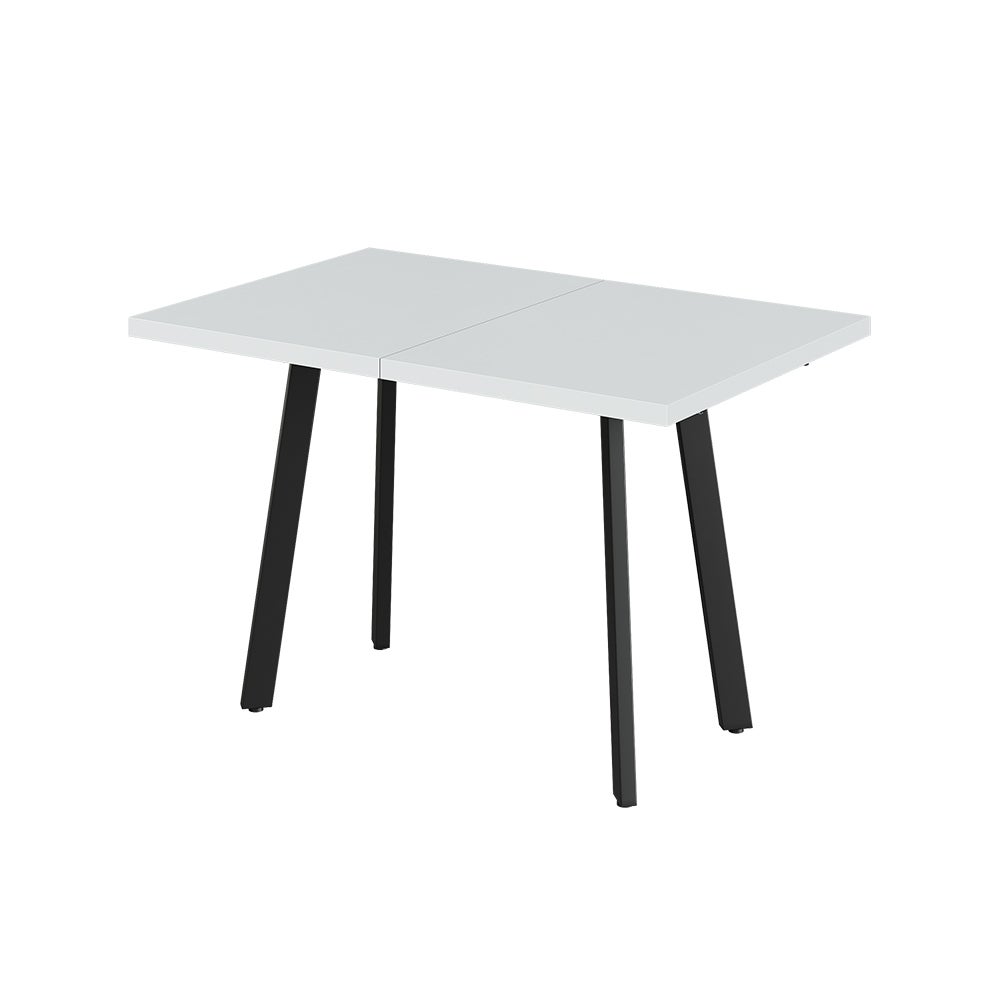 Vicco Stół jadalny Tisko, Biały/Czarny, 120-160 x 80 cm z wysuwanym blatem