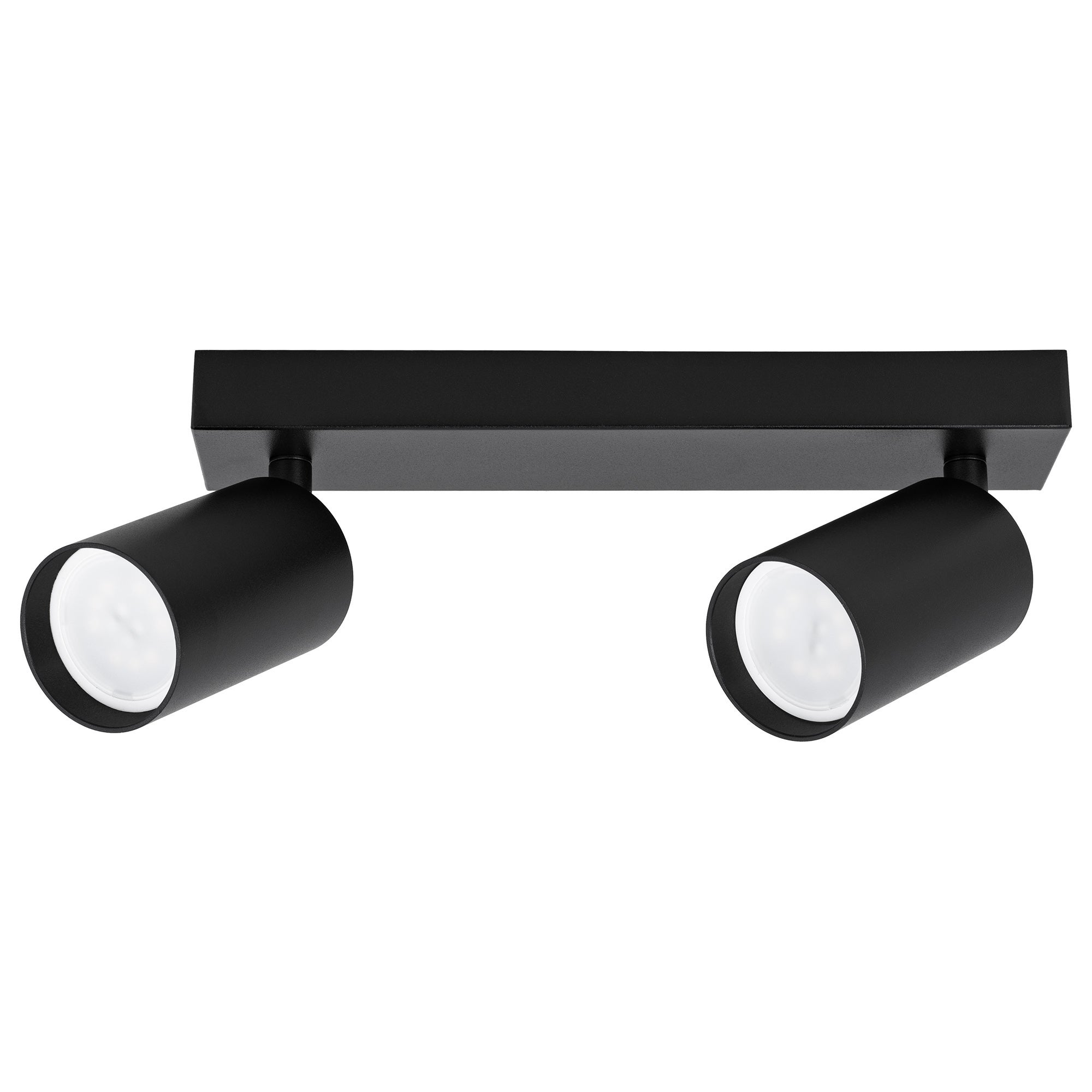 Listwa reflektorowa czarna LED - Lampa sufitowa 2 x GU10 - Kinkiet natynkowy do pokoju salonu Tuba - LEDHOFF