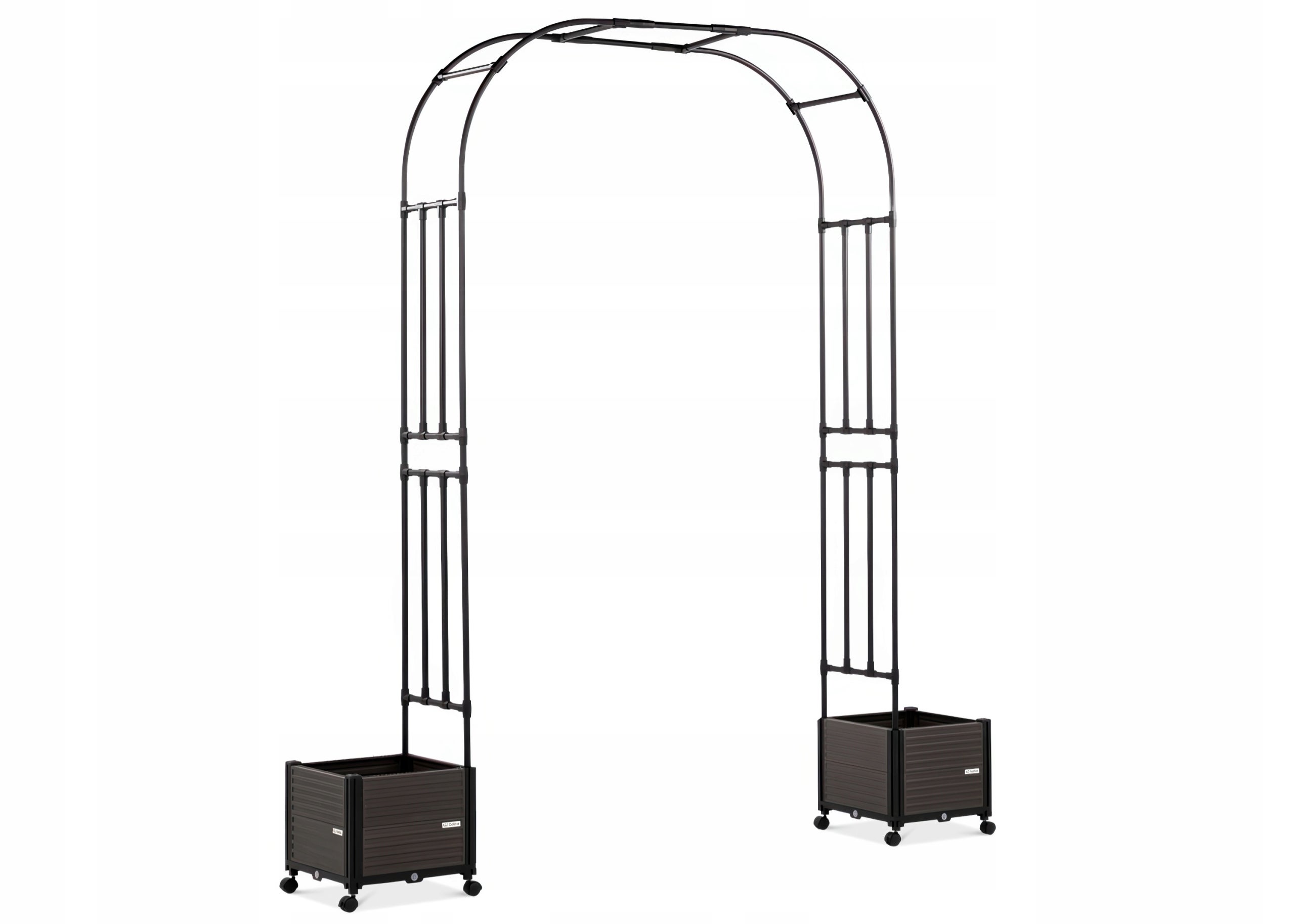 Pergola Ogrodowa Na Róże Kwiaty Pnącza Metalowy Łuk 240X150Cm Ze Skrzyniami 1 szt