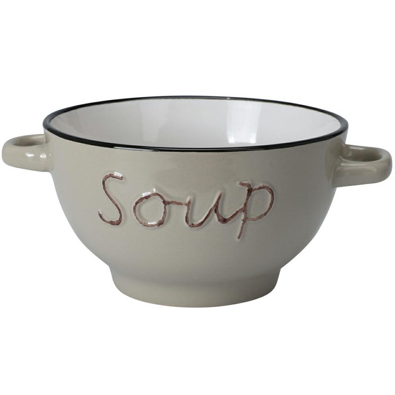 Miska na zupę kamionkowa Siaki Collection beżowa 650 ml 18x13,5x8 cm 1 szt.