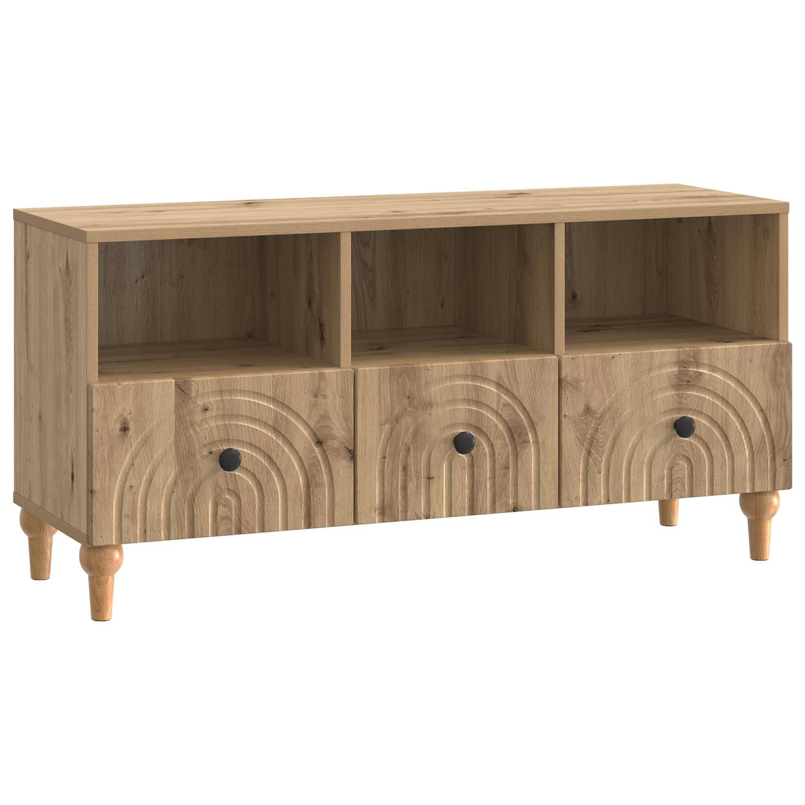 Szafka pod telewizor 102 x 34,5 x 50 cm Dąb Rzemieślniczy