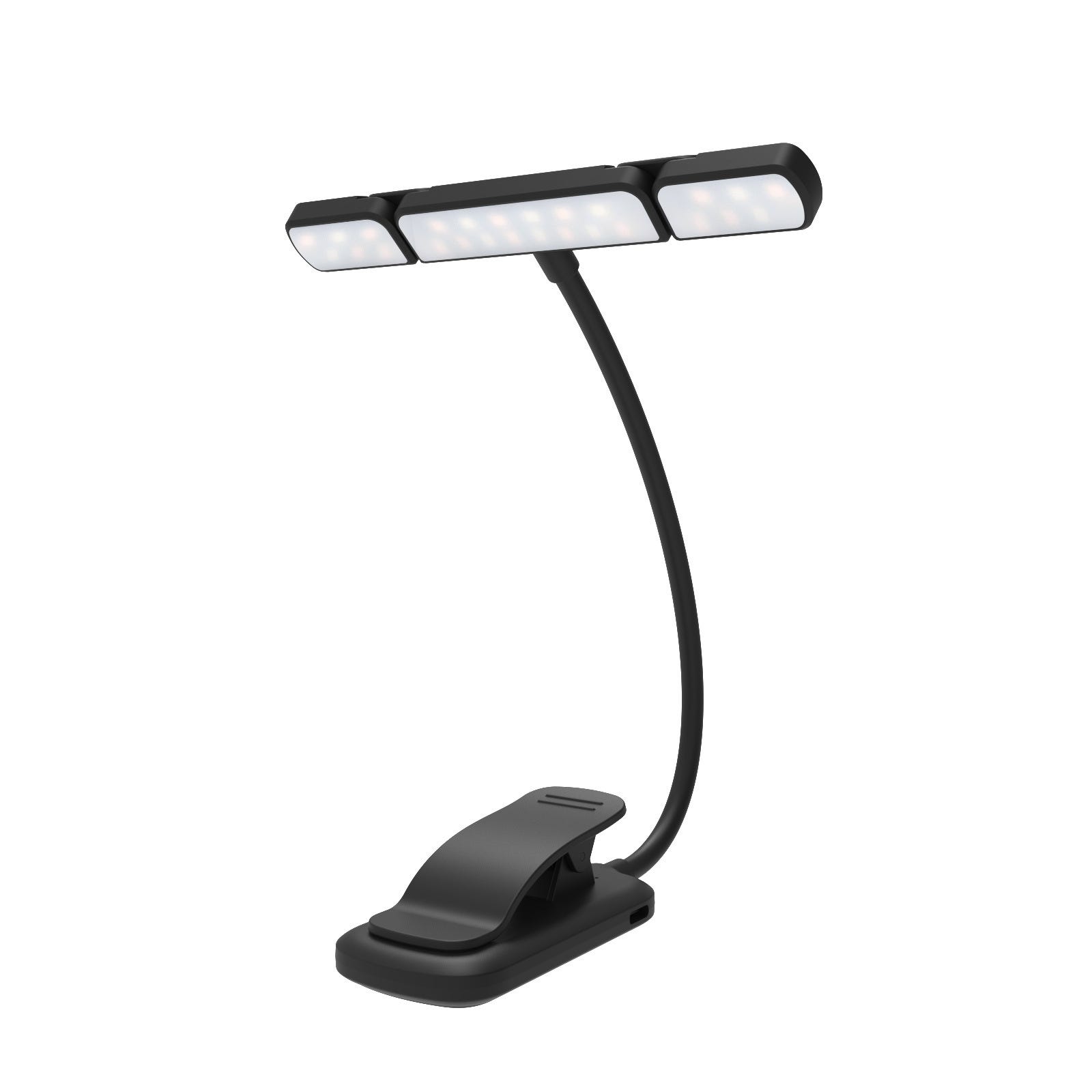 Akumulatorowa lampa do czytania - lampka do czytania książek w łóżku - 3 temperatury barwowe - obrotowa lampa do czytania z klipsem 360°