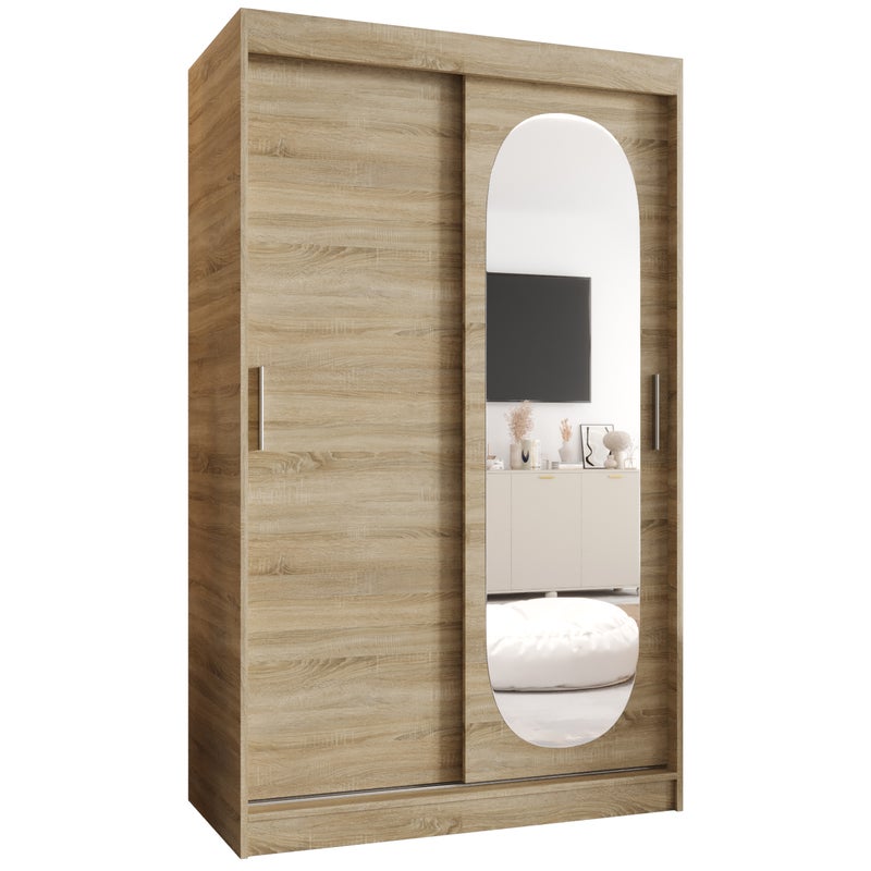 Szafa przesuwna garderoba ROYAL 120 x 62 x 200 cm Sonoma