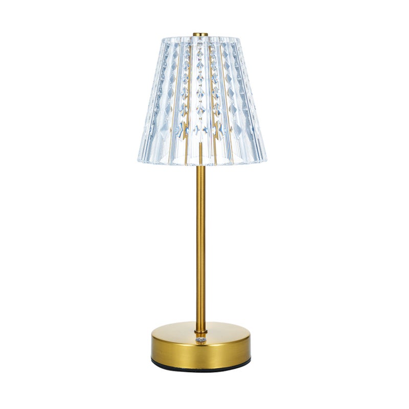 Lampa Stołowa Kryształ Vintage Ściemnialna Bezprzewodowa Sterowanie Dotykowe Kolory Ładowana przez Type C Sypialnia Bar Restauracja Kawiarnia