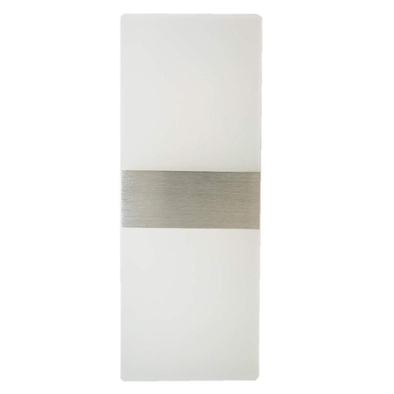 Nowoczesna lampa ścienna LED do wnętrz Akrylowa aluminiowa dekoracja oświetleniowa Up Down Kwadratowa lampa do sypialni Klatka schodowa Zimna biel