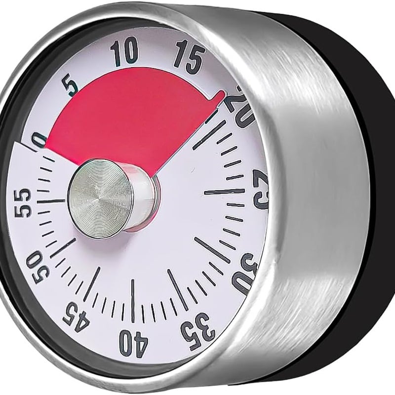 Mechaniczny minutnik kuchenny, przypomnienie o timerze kuchennym, wizualny timer, magnetyczny timer, bezbateryjny zegar mechaniczny, narzędzie do za