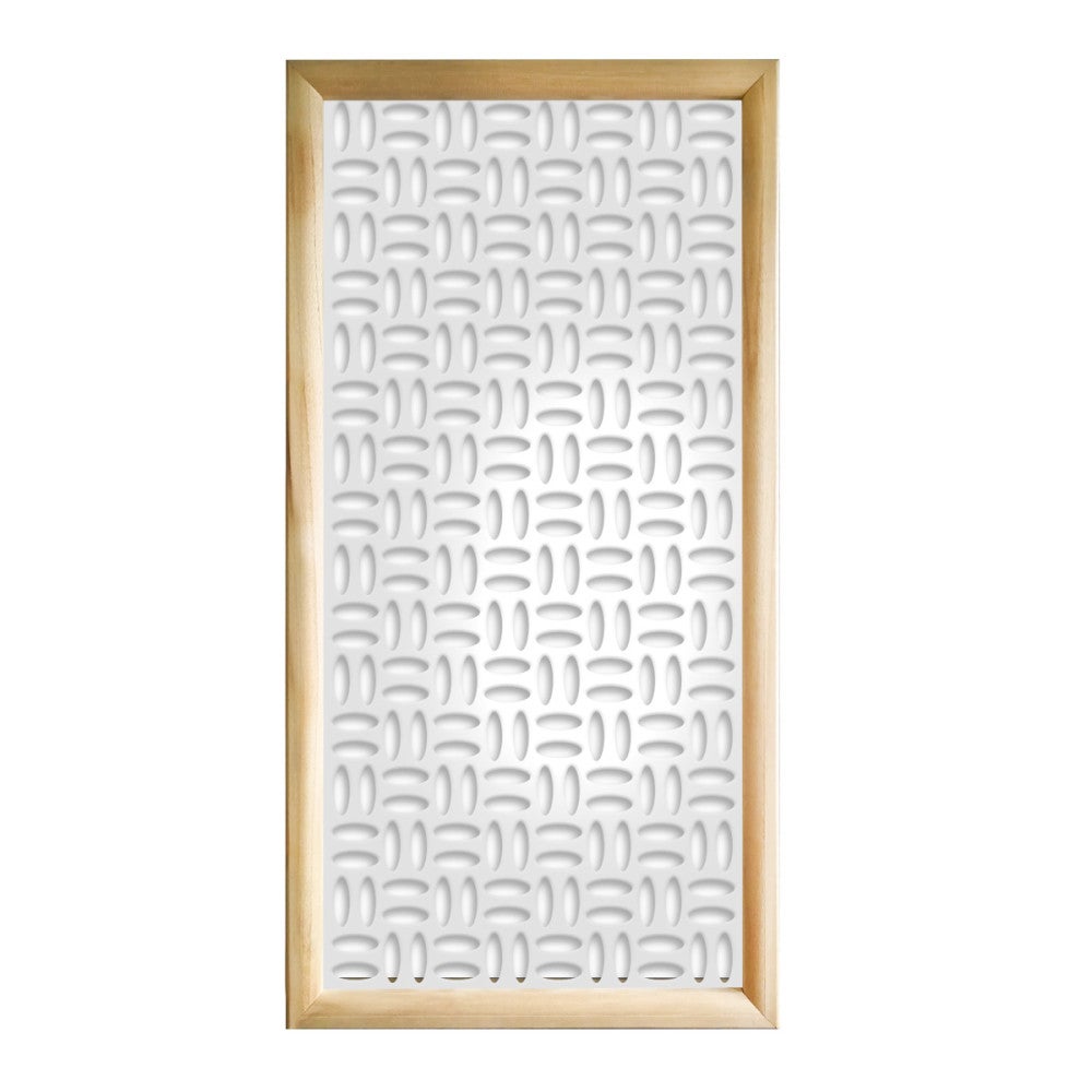 CHIPS - Prostokątne moduły dekoracyjne z drewna i PVC - Rozmiar 47x94 cm - Grubość 47 mm - Kolor wewnętrzny BIAŁY