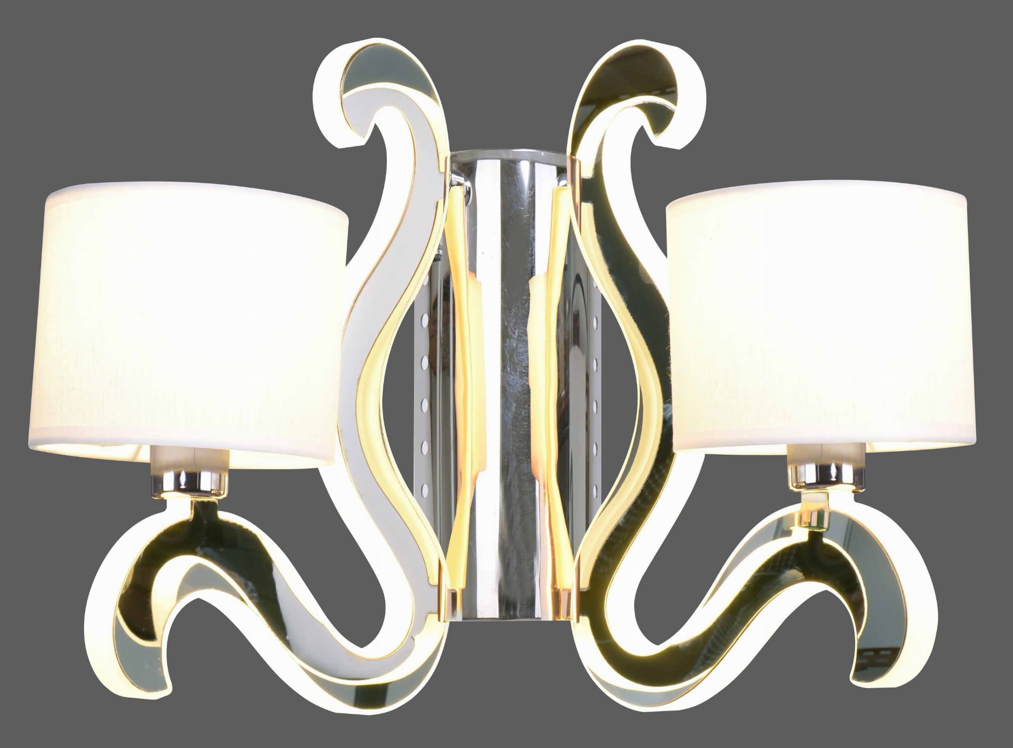 Kinkiet ścienny Ambrosia chromowany biały 4xE14x40W wym: 30 x 35 x 20 cm metal IP20 Candellux