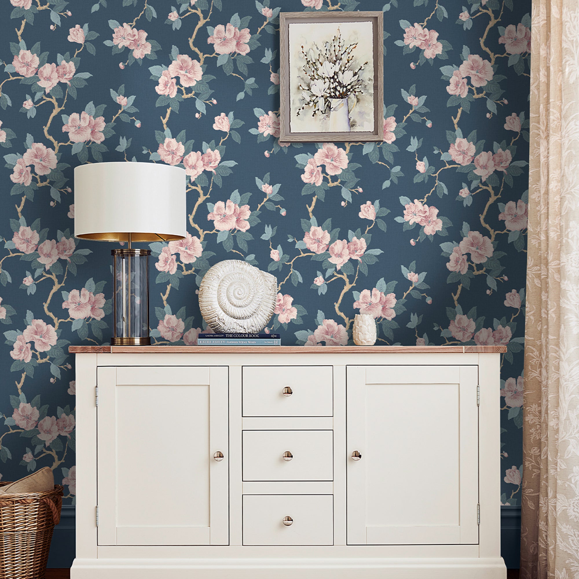 Laura Ashley Tapeta filzelinowa MAYA 10 m x 52 cm