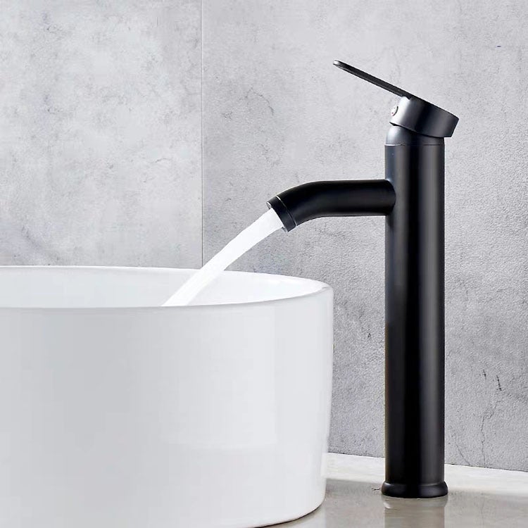 Bateria łazienkowa, wysokiej jakości bateria jednouchwytowa, elegancki design retro, z wężem doprowadzającym wodę, czarna, wysokość 295 mm