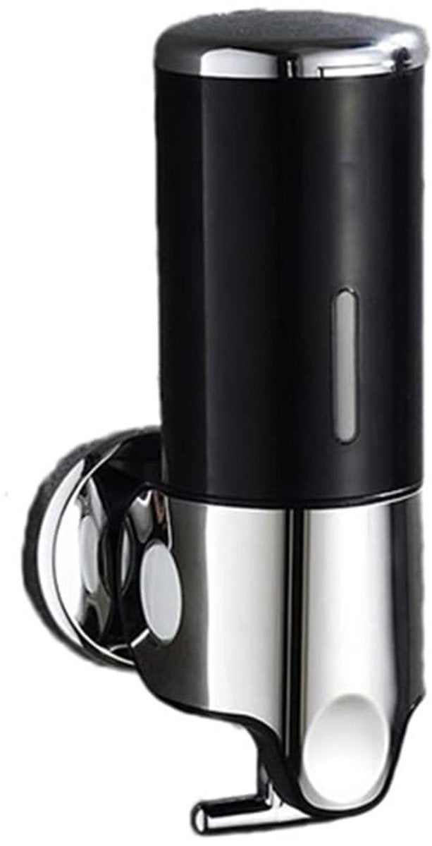 Dozownik mydła, ścienny, wiszący dozownik mydła, 500 ml, szczotkowana stal nierdzewna, toaleta, prysznic, czarny