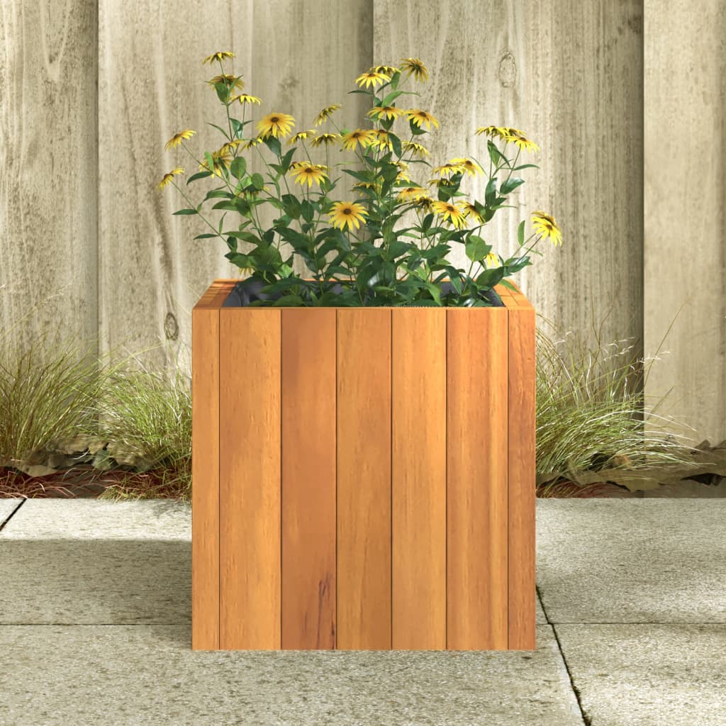 Donica ogrodowa, 25x25x25 cm, lite drewno akacjowe