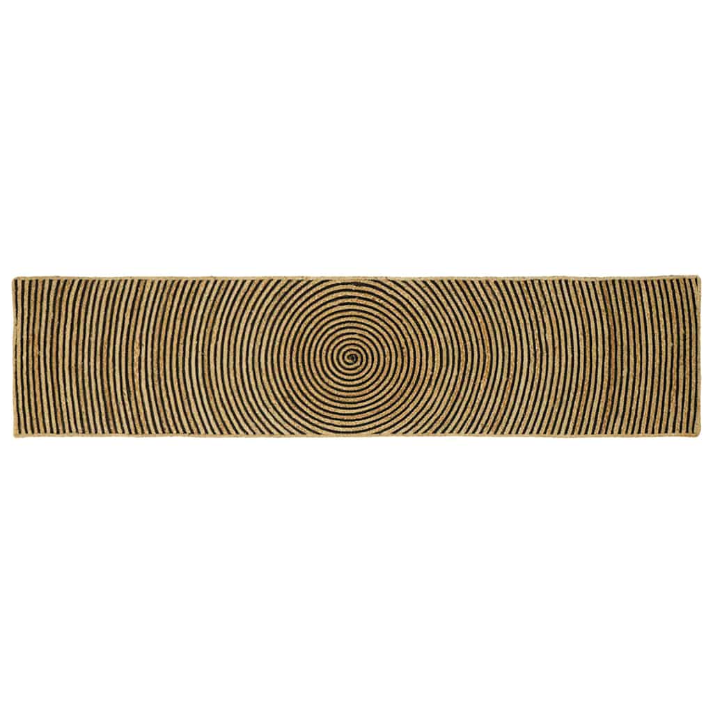 Dywany pokojowe Czarny 60 x 250 cm Juta vidaXL