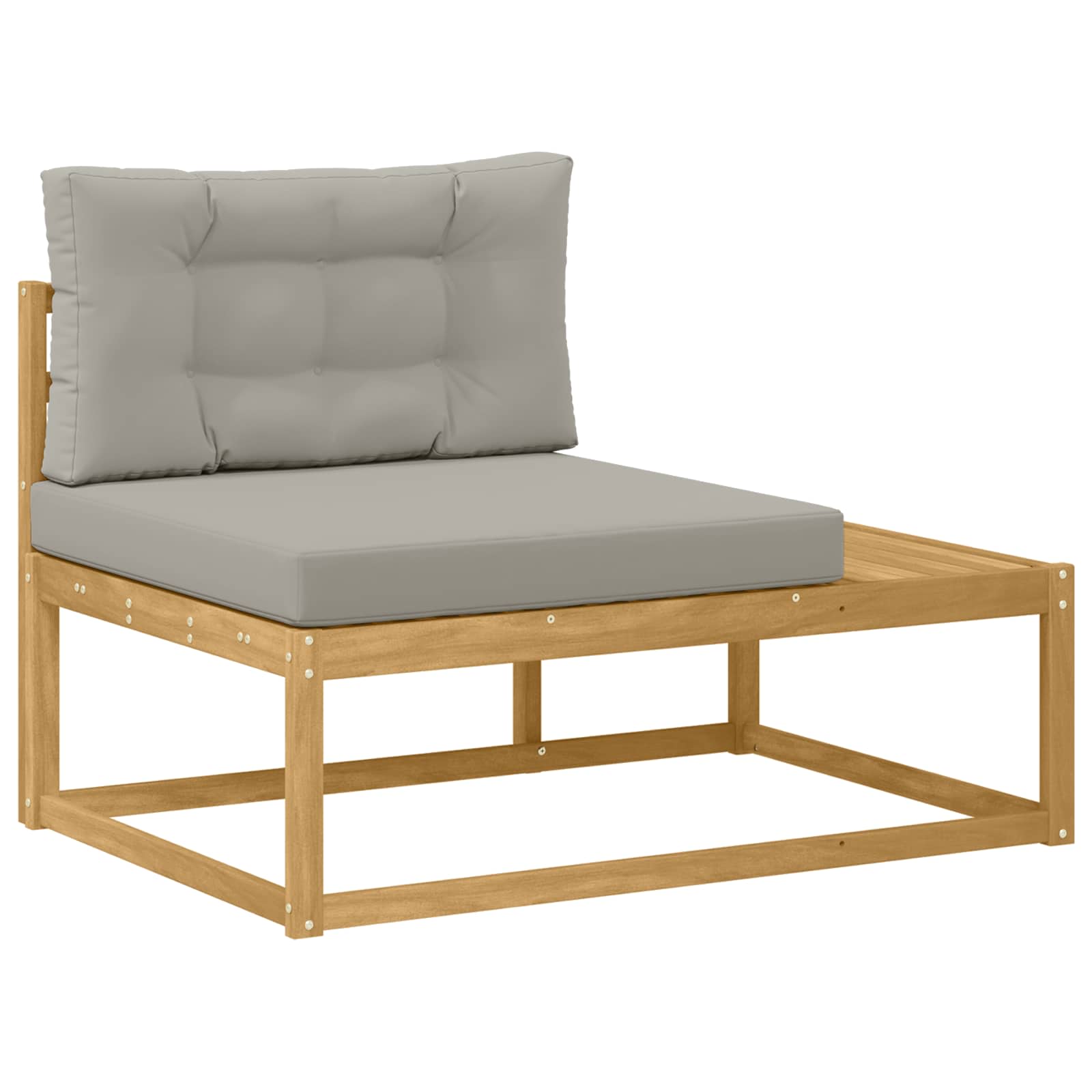 Sofa Ogrodowa Końcowa Brązowa z Poduszką z Poliestru