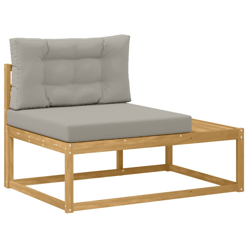 Sofa Ogrodowa Końcowa Brązowa z Poduszką z Poliestru
