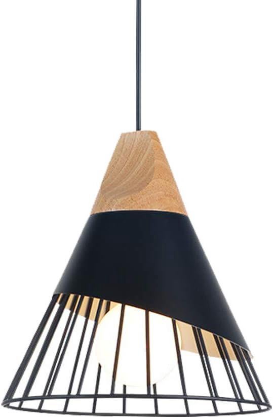 Lampa wisząca z metalu w stylu retro, czarna klatka, lampa wisząca E27 w stylu industrialnym, lampa wisząca w stylu vintage, lampa sufitowa z metalu w