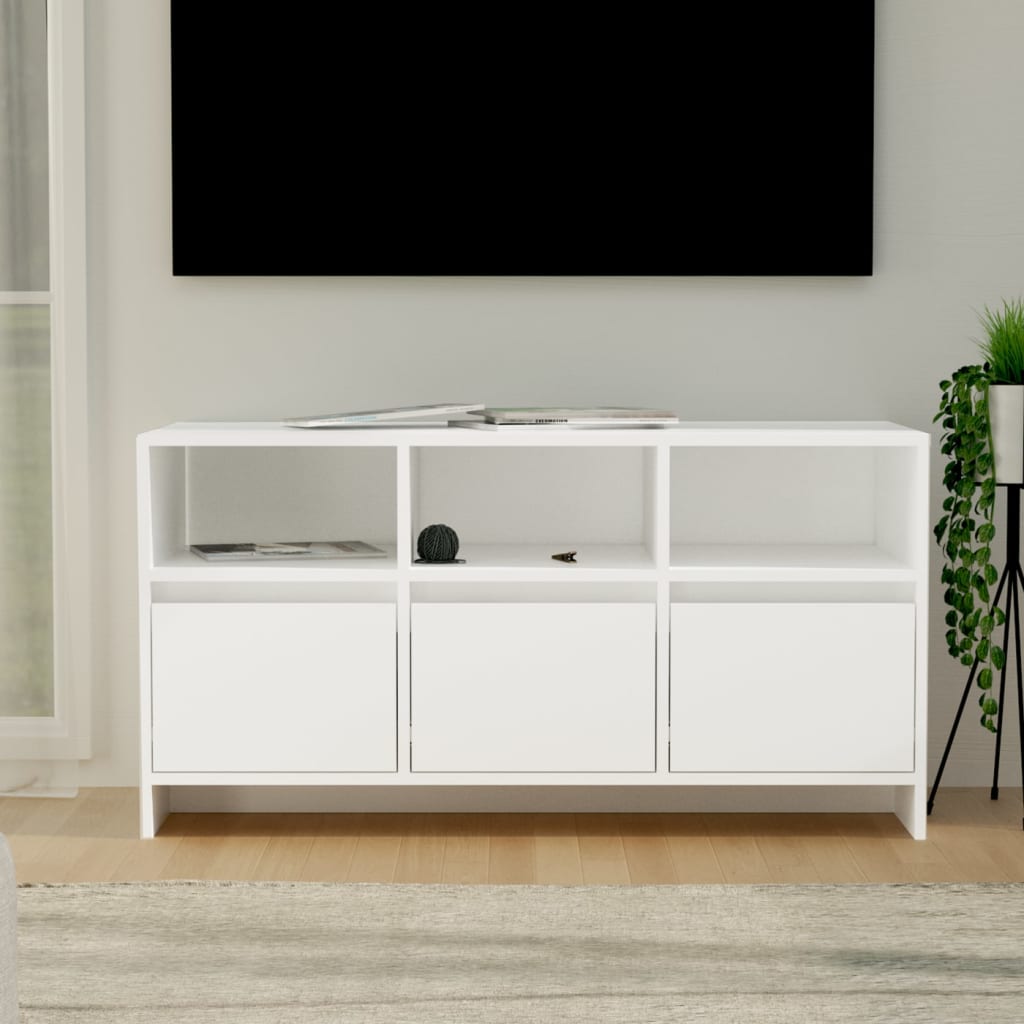 Szafka pod TV, biała, 102x37,5x52,5 cm, materiał drewnopochodny vidaXL
