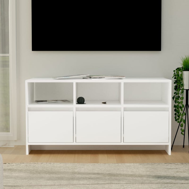 Szafka pod TV, biała, 102x37,5x52,5 cm, materiał drewnopochodny vidaXL