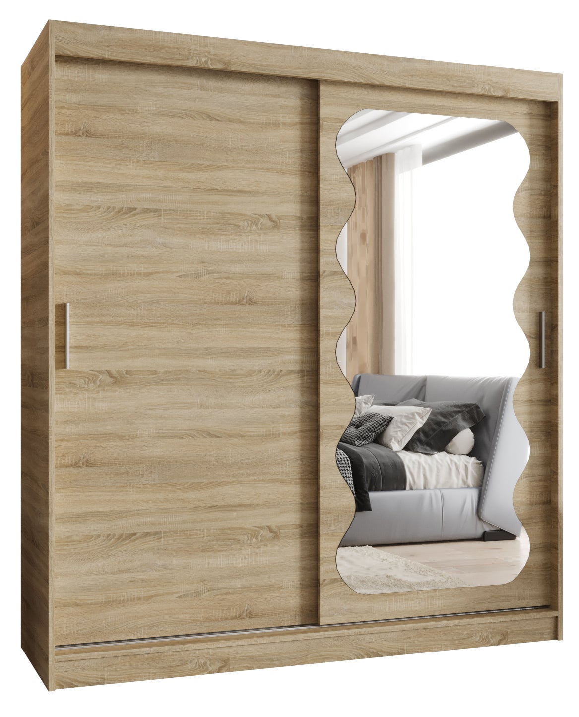Szafa przesuwna garderoba SPOTI 180 x 62 x 200 cm Sonoma