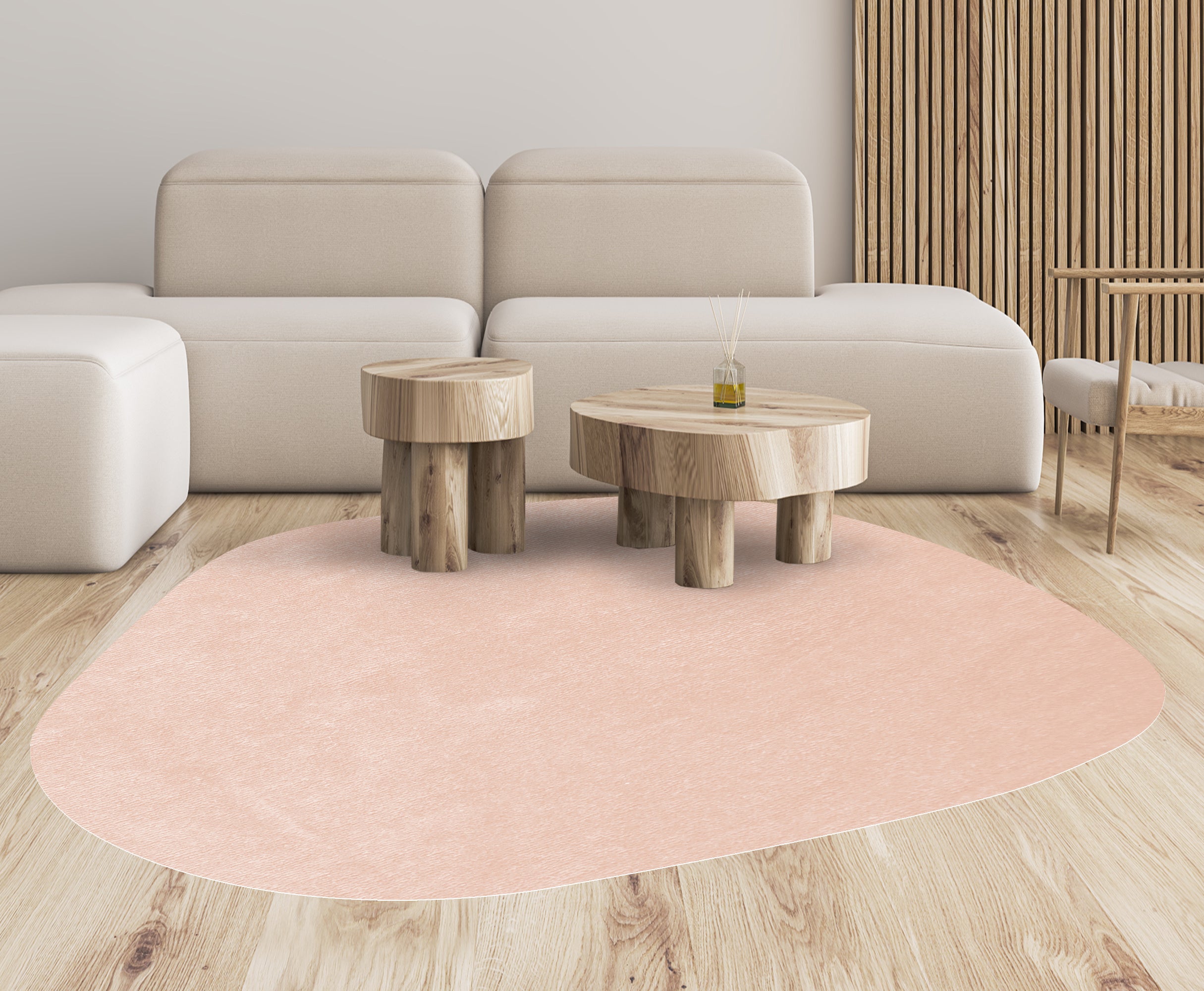 Mata winylowa Shape Pink Colour 99x121 cm - PVC antypoślizgowa, winylowa do kuchni lub salonu, zmywalna, nowoczesny styl
