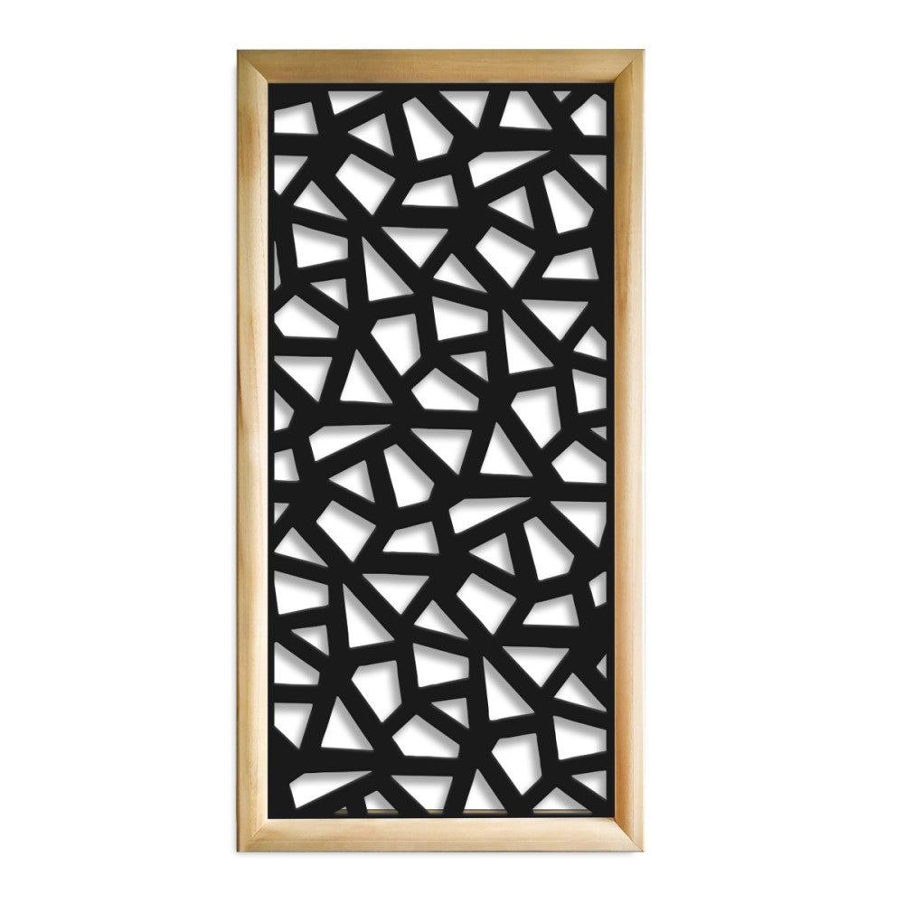SEGMENTY - Moduły dekoracyjne prostokątne z drewna i PCV - rozmiar 47x94 cm - grubość 47 mm - kolor wewnętrzny CZARNY