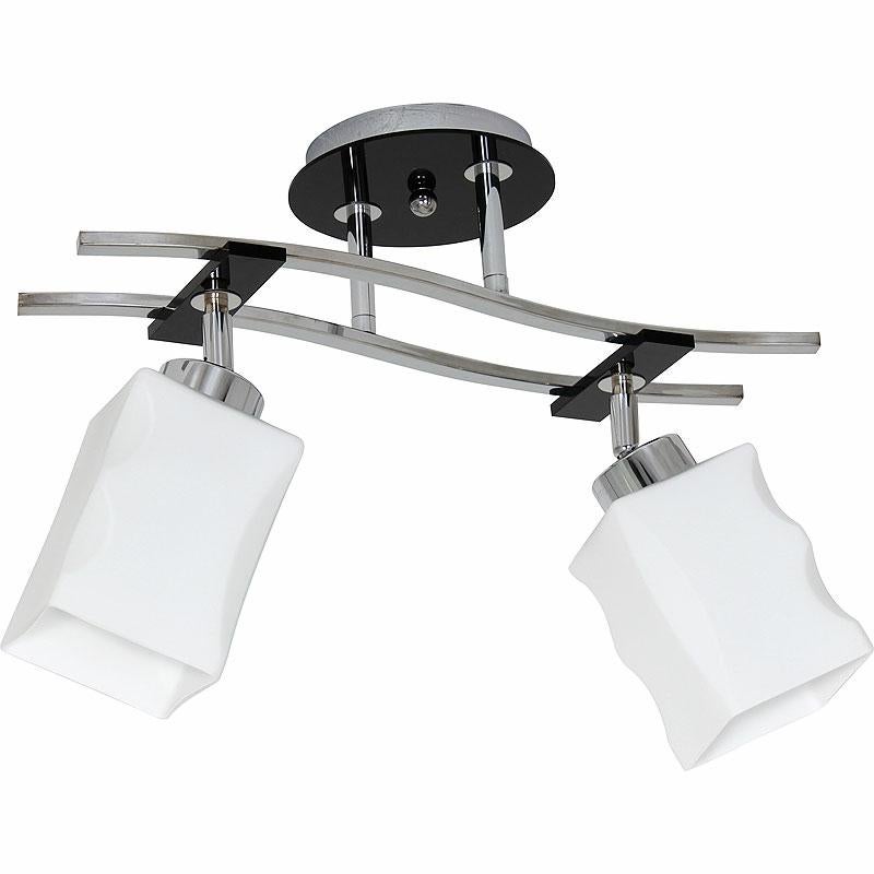 Lampa wisząca Derby chromowana biała-czarna 2xE27x15W metal wym:30x42x14cm IP20 Luminex