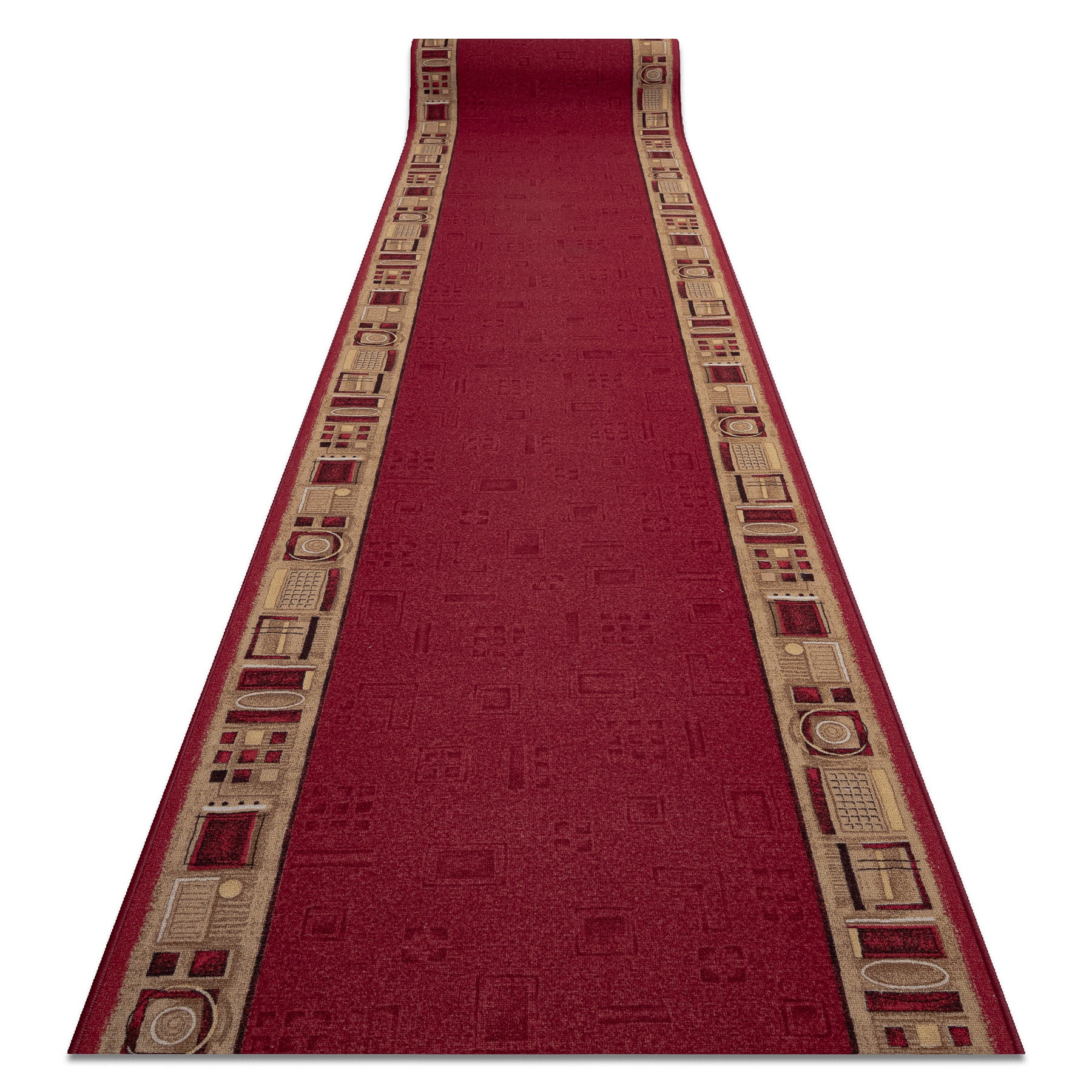 CHODNIK PODGUMOWANY JENA bordo 100cm 100x450 cm