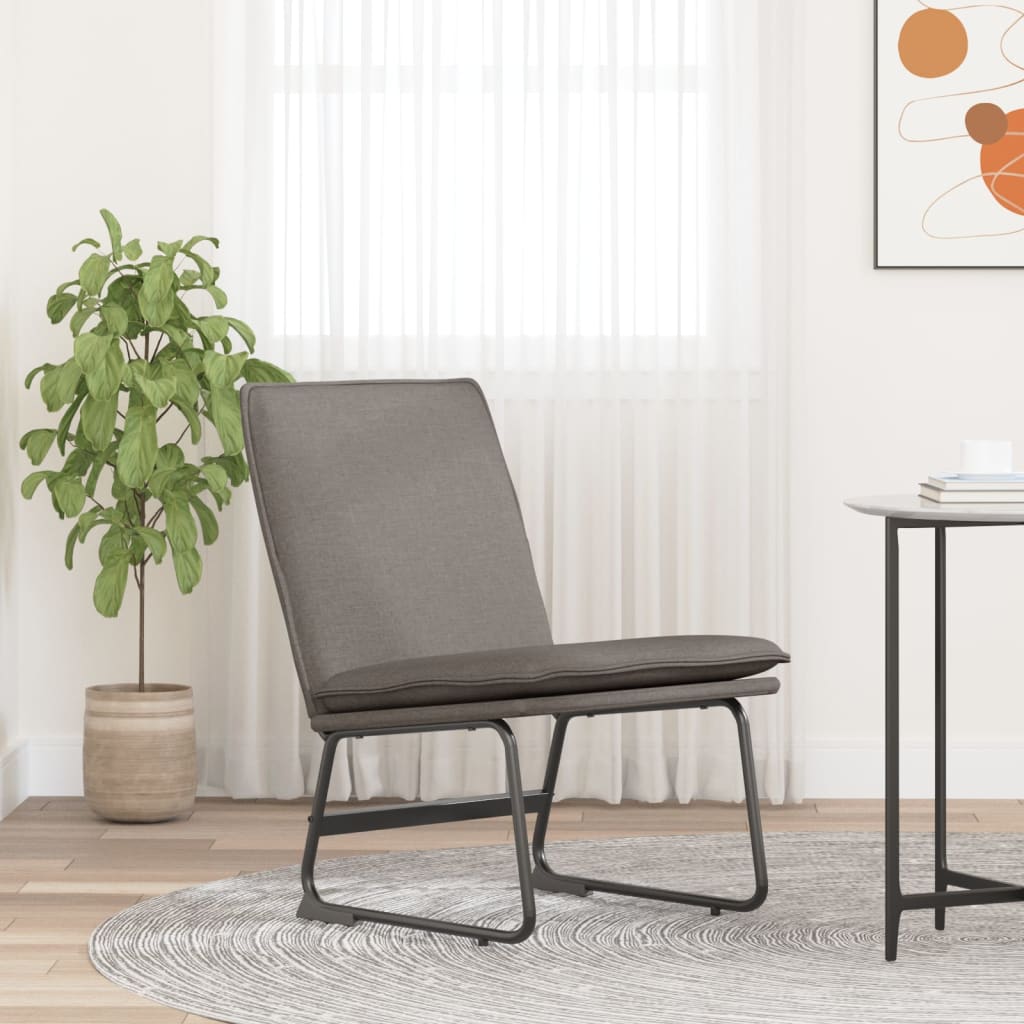 Krzesło wypoczynkowe, taupe, 52x75x76 cm, obite tkaniną vidaXL