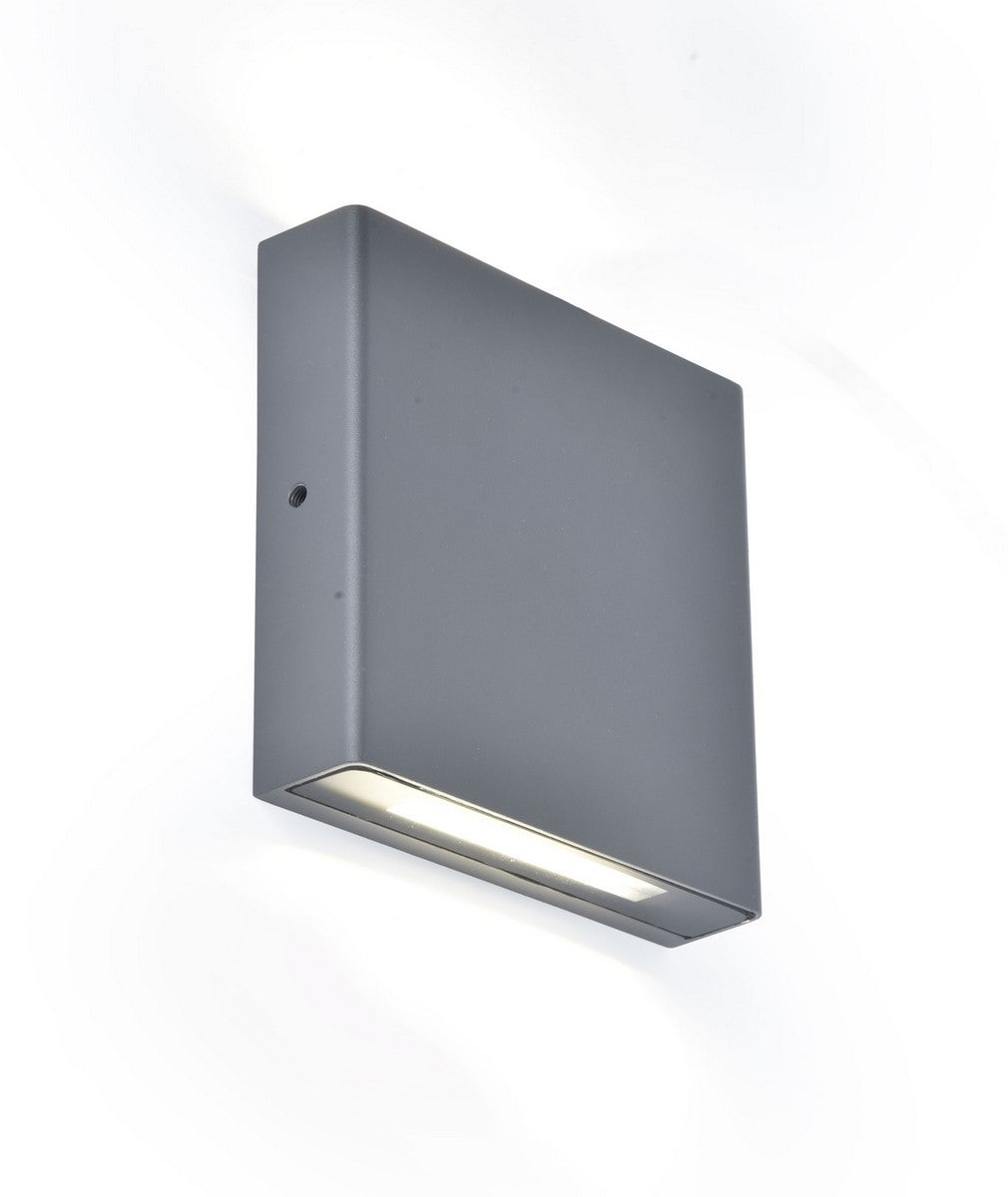 Kinkiet zewnętrzny LED PILI 8.5W aluminium ciemnoszary wym:14x14,1x3,3cm IP54 Lutec