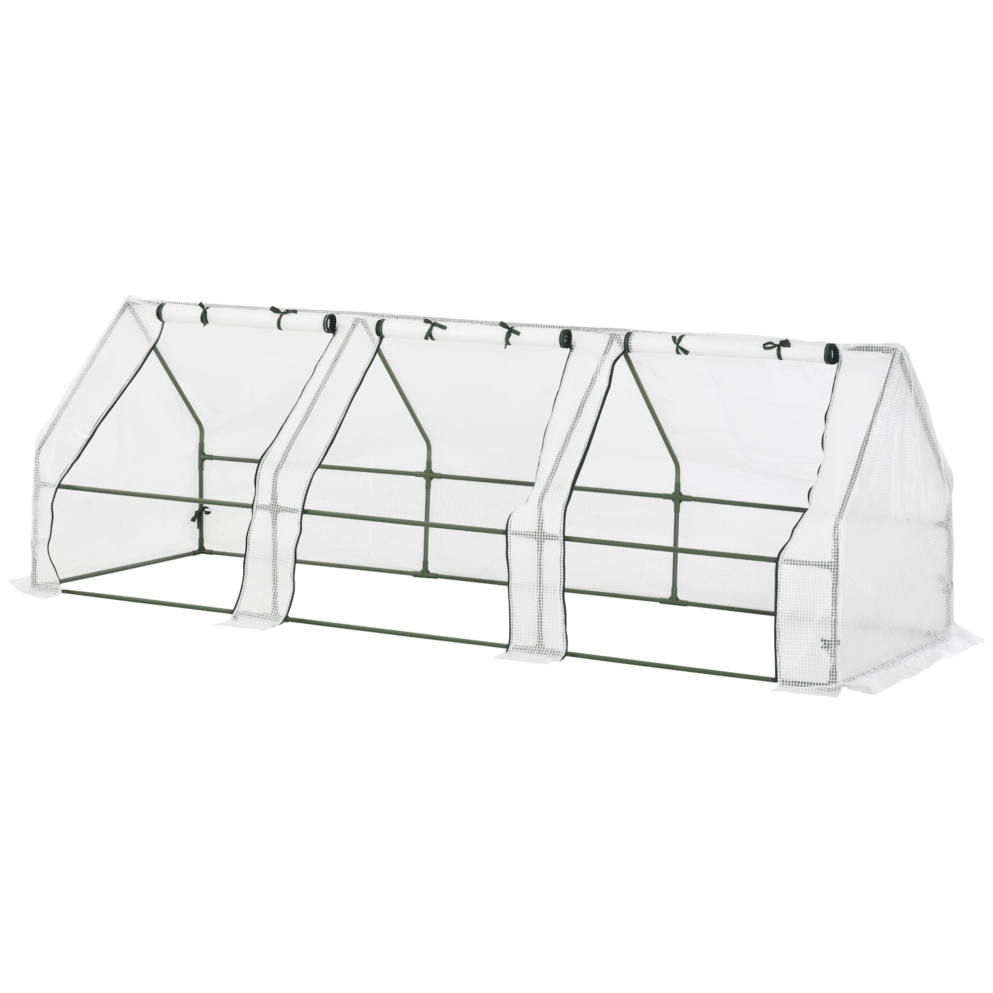 Szklarnia zewnętrzna 270x90x90 cm, stal, pokrycie PE 140 g/m²