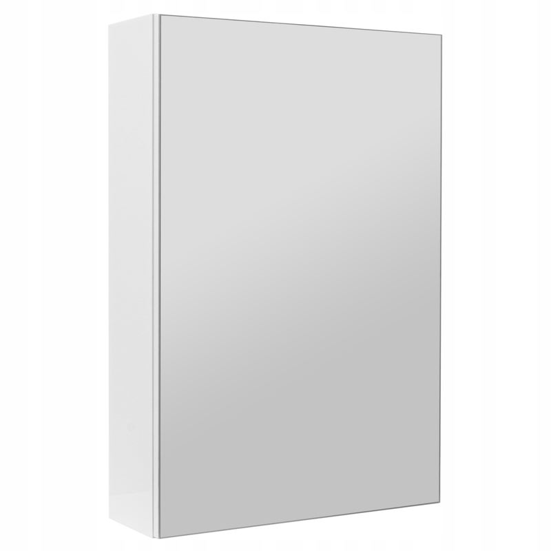 Szafka łazienkowa z lustrem lustrzana wisząca do łazienki biały połysk 40 cm