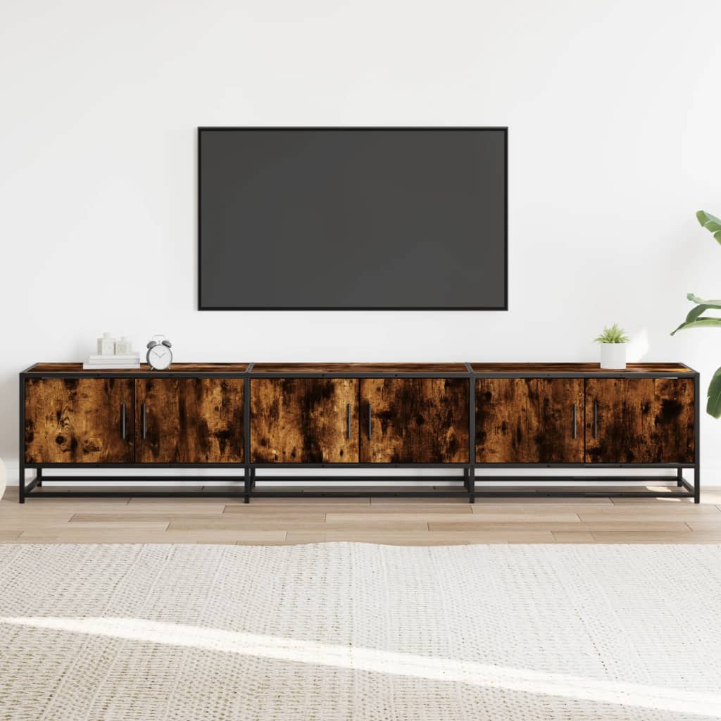 Szafka pod TV, przydymiony dąb, 210x35x41 cm