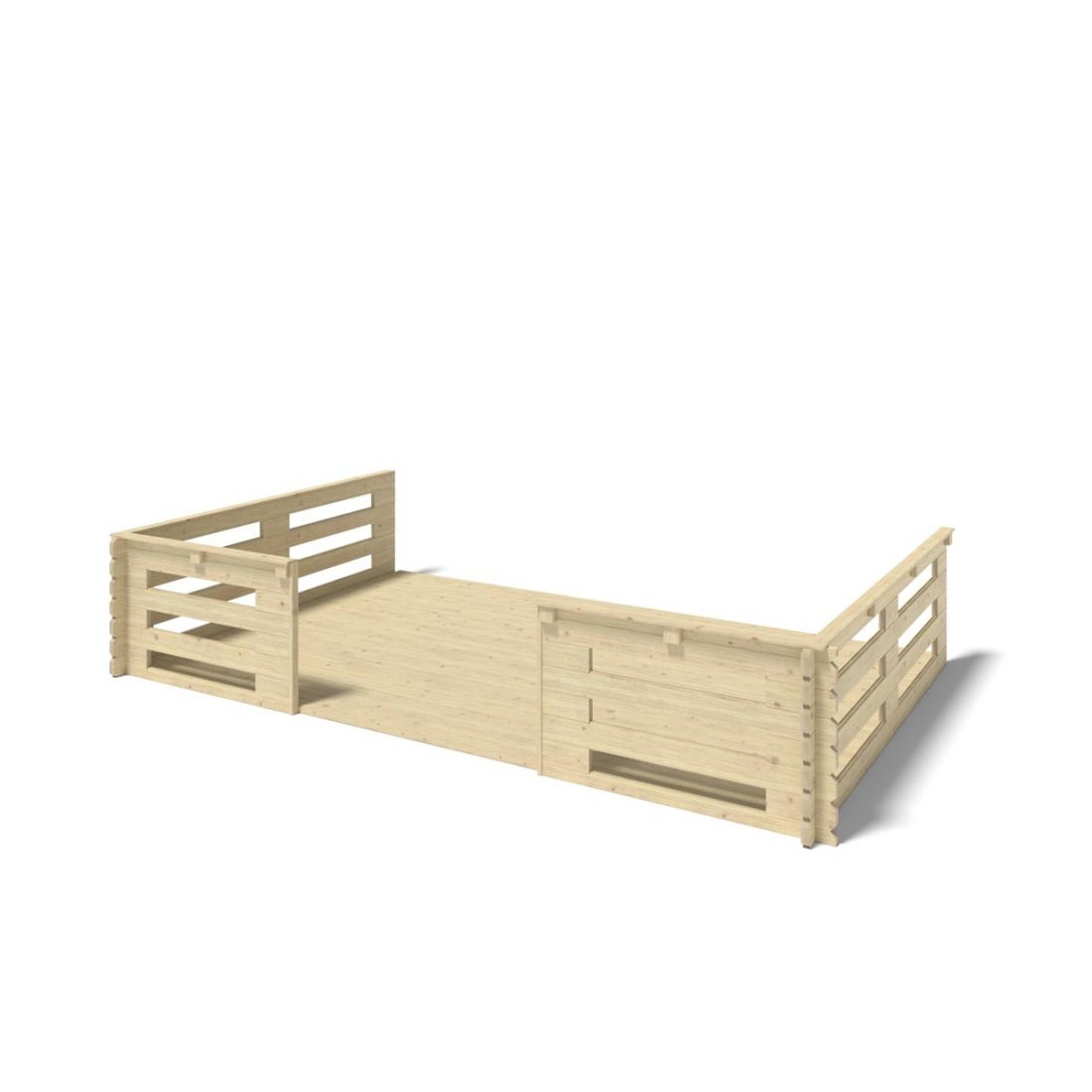 Weranda do domku ALTANKA 5x3 m - kolor naturalny, drewniana, DOM616, 1szt.