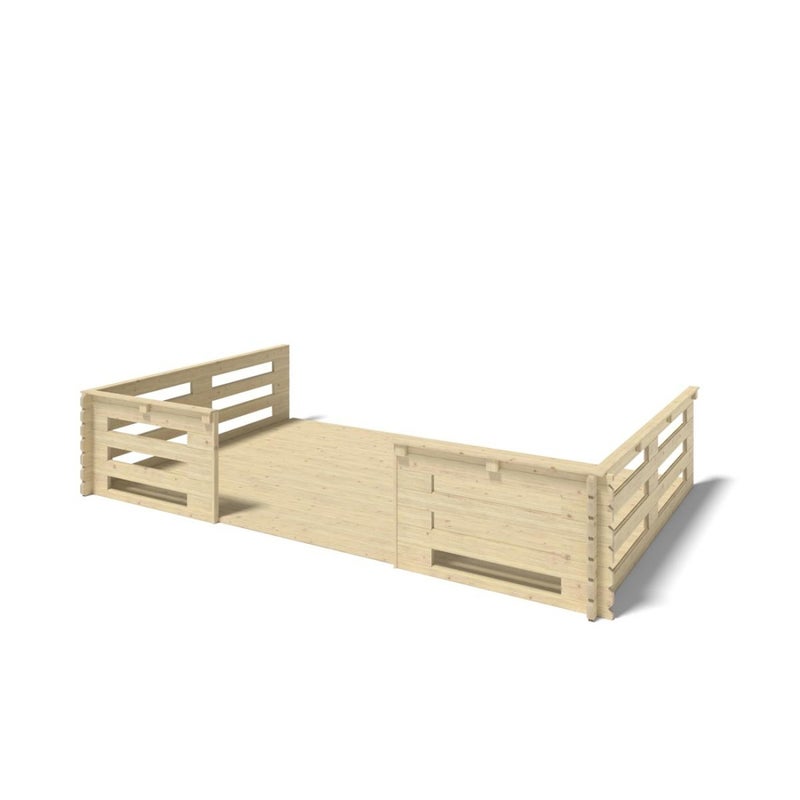 Weranda do domku ALTANKA 5x3 m - kolor naturalny, drewniana, DOM616, 1szt.