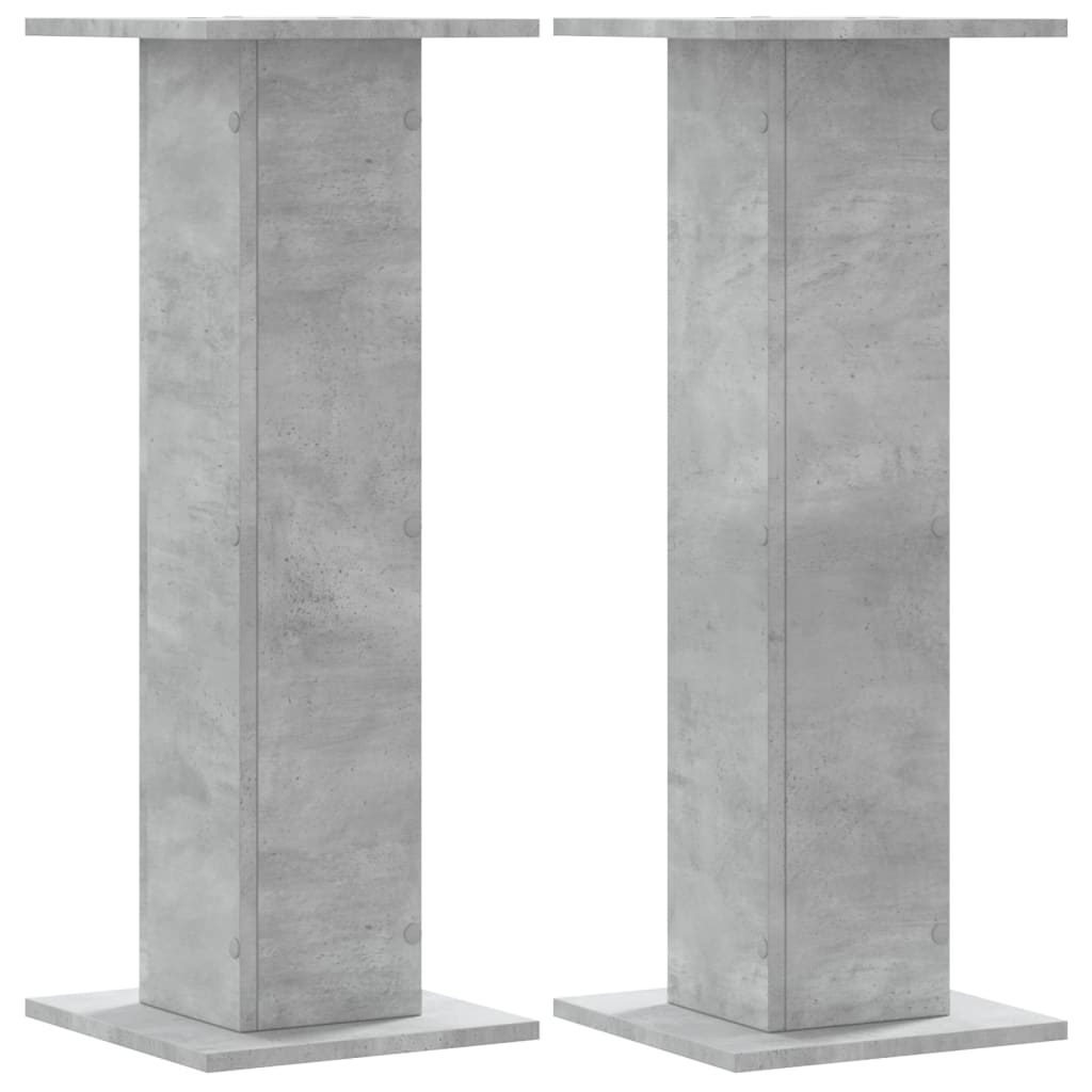 2x Stojak na Rośliny 80 cm Szarość Betonu 30x30x80 cm