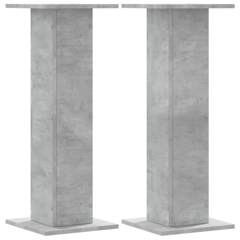 2x Stojak na Rośliny 80 cm Szarość Betonu 30x30x80 cm