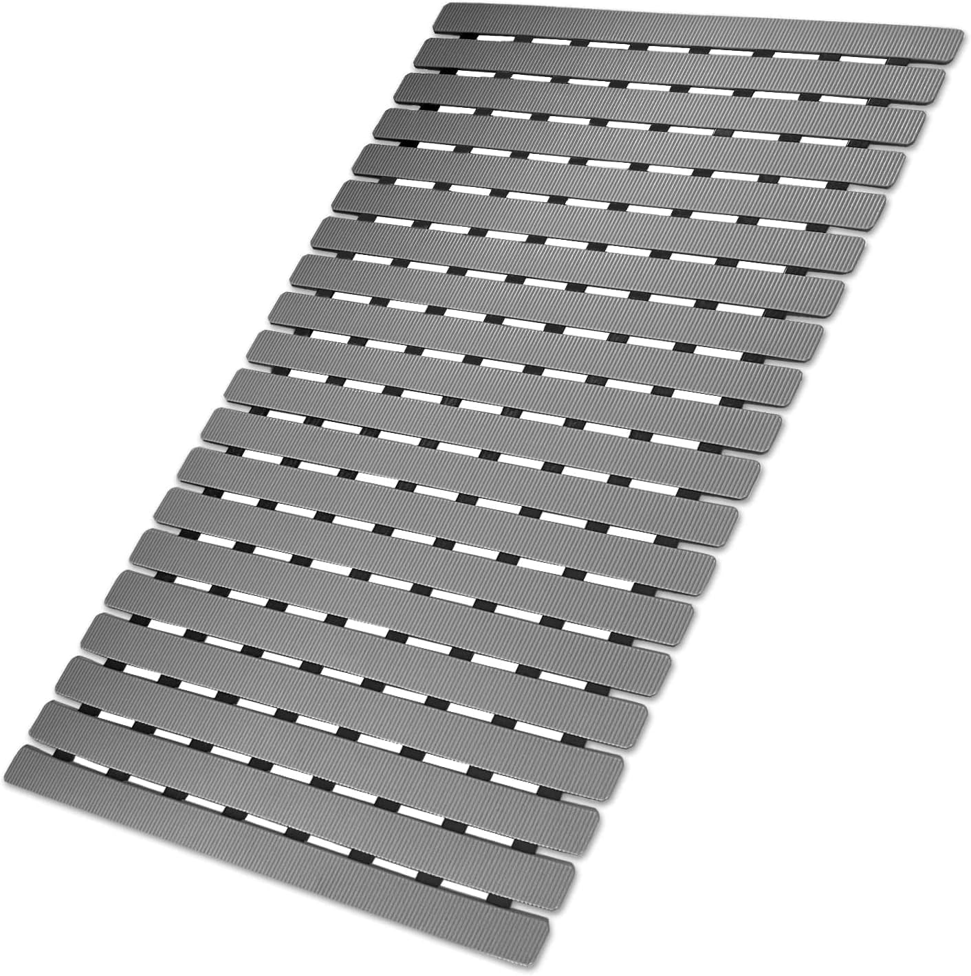 Mata łazienkowa antypoślizgowa – zapobiega poślizgom – 1 sztuka, szara, 61 cm x 93 cm