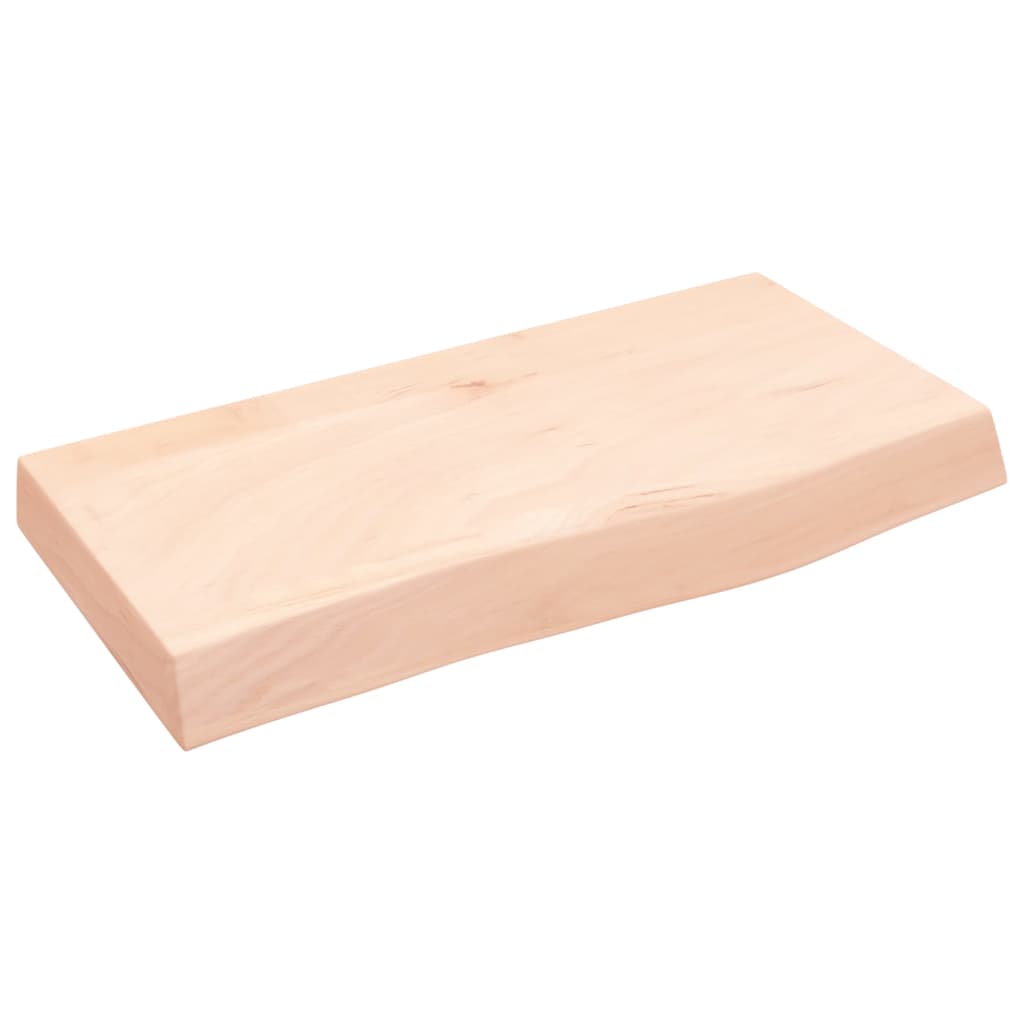 Blat Łazienkowy Surowy z Litego Drewna 60x30 cm Brązowy